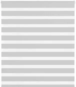 vidaXL Doppelrollo hellgrau 125x150cm, Polyester (4014448)