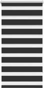 vidaXL Zebra-Rollo 80,9x150cm, Stoffbreite 76,7cm, schwarz (240200)