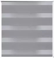 vidaXL Zebra-Rollo 50,9 x 100 cm, Stoffbreite 46,7 cm, grau