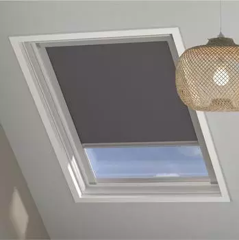 Soluna Sky 2.0 Dachfenster-Verdunkelungsrollo grau 38,3x59,5cm, f&uuml;r Velux CK02 (CK02)