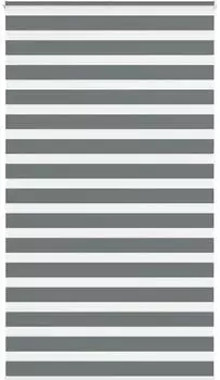 vidaXL Doppelrollo dunkelgrau 135x230cm, Polyester (4014190)