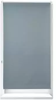 Relaxdays Verdunkelungsrollo Klemmfix, Thermorollo, grau, 90x210cm
