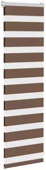 vidaXL Doppelrollo braun 40x100cm, Stoffbreite 35,9cm, Polyester (4014301)