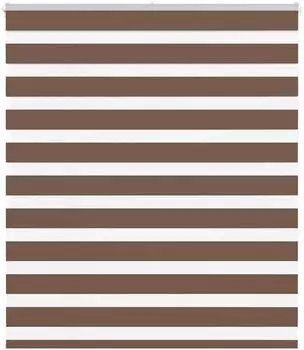 vidaXL Doppelrollo braun 135x150cm, Polyester (4014346)