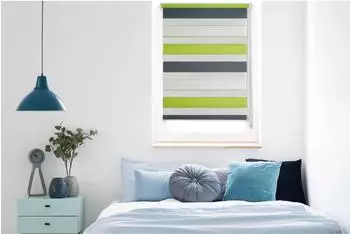buchheister Just-Triple Doppelrollo gr&uuml;n/wei&szlig; 60x160cm (79223035-4)