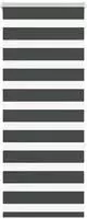 vidaXL Doppelrollo Schwarz 55x150 cm Stoffbreite 50,9 cm Polyester