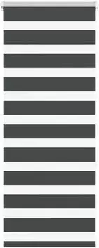 vidaXL Doppelrollo / Zebrarollo schwarz 55x150cm, Polyester (4014226)