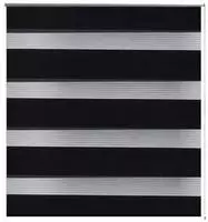 vidaXL Zebra-Rollo 140,9 x 175 cm, Stoffbreite 136,7 cm, schwarz