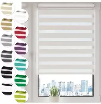Sonello Doppelrollo Klemmfix ohne Bohren 55x100cm weiß (443857)