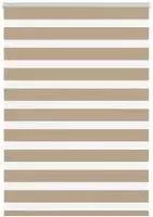 vidaXL Doppelrollo Sandbraun 110x150 cm Stoffbreite 105,9 cm Polyester