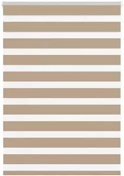 vidaXL Doppelrollo sandbraun 110x150cm, Polyester (4014549)