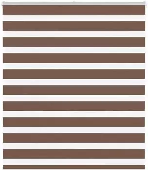 vidaXL Doppelrollo braun 120x100cm, Polyester (4014317)
