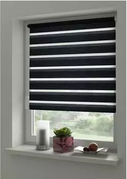 Gardinia Duo-Klemmrollo 50x150cm anthrazit/grau