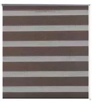 vidaXL Zebra-Rollo 90,9 x 150 cm, Stoffbreite 86,7 cm, Kaffeebraun