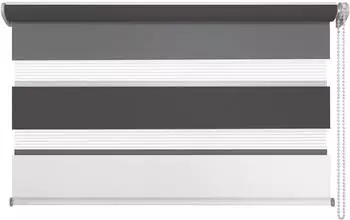 buchheister Duo-Rollo Klemmfix weiß/grau/anthrazit 80x210cm