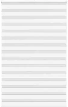 vidaXL Doppelrollo weiß 150x230cm, Stoffbreite 145,9cm, Polyester (4014817)