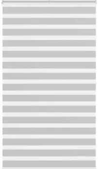vidaXL Doppelrollo hellgrau 125x200cm, Polyester (4014474)