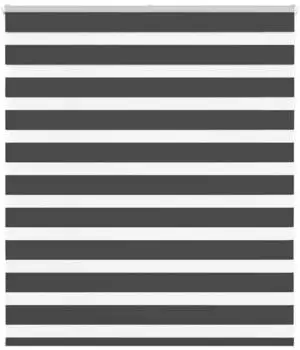 vidaXL Doppelrollo 135x100cm, schwarz, Polyester (4014216)