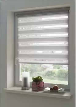 Gardinia Duo-Klemmrollo 65x150cm hellgrau