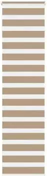 vidaXL Doppelrollo sandbraun 65x200cm, Polyester (4014566)