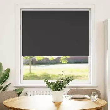 vidaXL Verdunkelungsrollo 110x150cm, Polyester, schwarz (4010870)