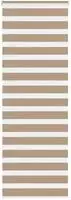 vidaXL Doppelrollo Sandbraun 75x200 cm Stoffbreite 70,9 cm Polyester