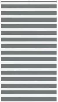 vidaXL Doppelrollo dunkelgrau 135x200cm, Polyester (4014164)