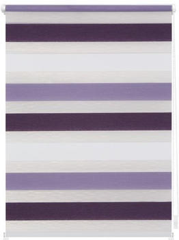 Lichtblick Klemm-Doppelrollo ohne Bohren 80x150cm lila/wei&szlig;