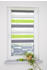 Liedeco Doppelrollo dreifarbig 45x160cm grün-grau-weiß