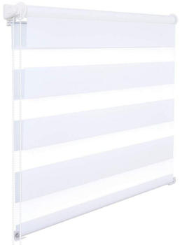 Woltu GmbH Duo-Rollo Klemmfix 45 x 150 cm wei&szlig;