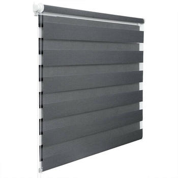 Woltu GmbH Duo-Rollo Klemmfix 45 x 150 cm dunkelgrau