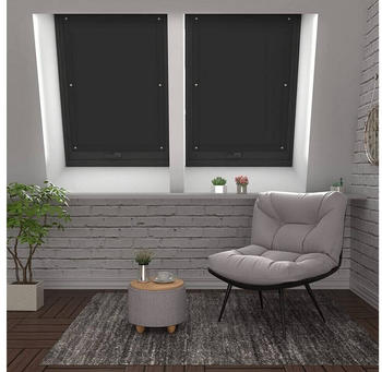 Woltu GmbH Woltu Dachfensterrollo 60x73cm schwarz (DAR002sz12)
