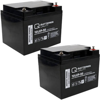 Q-Batteries Ersatzakku für Sunrise Medical Quickie Salsa M2 Rollstuhl 24V 2 x 12V 50Ah