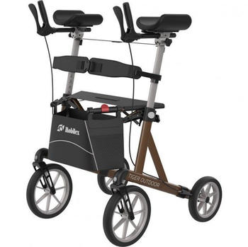 Mobilex Arthritis Rollator Tiger mit drehbaren Armstützen anthrazitgrau