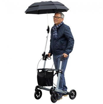 Russka Regenschirm für Rollator Vital beige-kariert