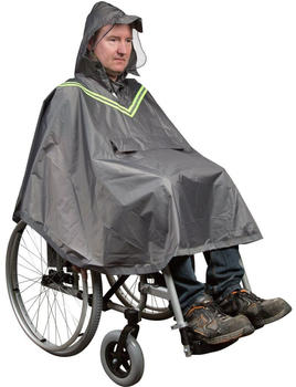 Mobilex Rollstuhl Poncho dunkelgrau