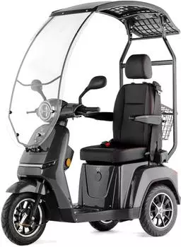Veleco Turris Mobilitätsroller mit Dach grau