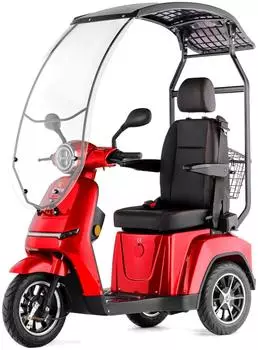 Veleco Turris Mobilitätsroller mit Dach rot