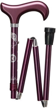 Gastrock Gehstock Deluxe-Schlank-Faltstock Strass-Tattoo Lila