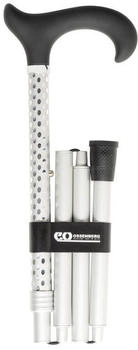 Ossenberg Leichtmetallstock silber Derbygriff faltbar Geschenkbox