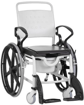 FabaCare Premium Toilettenrollstuhl Miami grau-schwarz