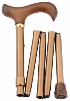Gastrock Mini-Faltstock Bronze mit Stocktasche