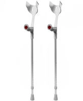Rebotec Magic-Soft - 2x Kr&uuml;cke Gehhilfe Unterarmgehst&uuml;tze (1 Paar) in Grau 2 St