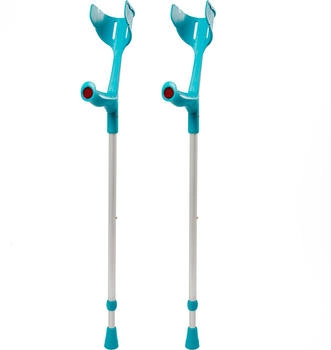 Pulox Magic-Soft Unterarmgehstütze mit Soft-Grip türkisblau 2 Stk.