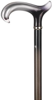 Ossenberg modisch sportlicher Gehstock mit Design-Derbygriff silberner Kern