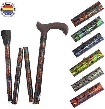 Gima Herdegen 255611 Faltbar Aluminium Gehstock- Kaschmir Fantasie Gima Herdegen 255611 Faltbar Aluminium Gehstock- Kaschmir Fantasie