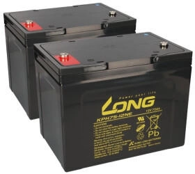 Kung Long Bleiakku KPH75-12NE M6 12V 75Ah zyklenfest für Invacare G24 (24 Stk.)
