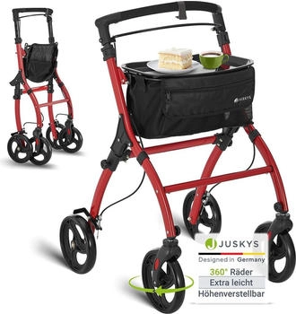 Juskys Indoor Rollator Aktiv rot