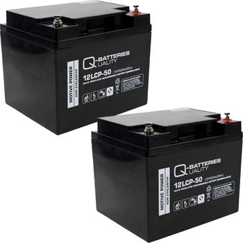 Q-Batteries Ersatzakku für Sunrise Medical Samba 24V 2 x 12V 50Ah