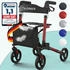 Eloneo Rollator Leichtgewichtrollator mit Stockhalter Einkaufstasche & Rückengurt